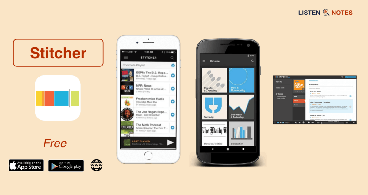 Listen to Podcasts Separated by Subject with the Stitcher App